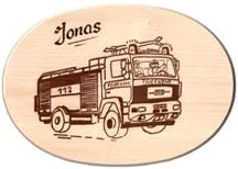 Schneidbrett Feuerwehr, Name: Jonas 